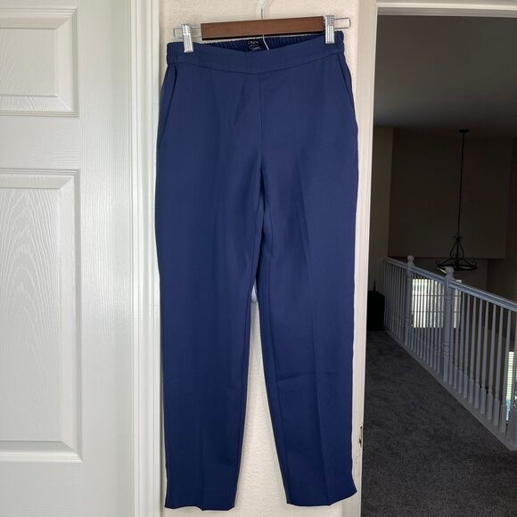 J Crew Jamie Pants Casual Ankle Navy Blue Slack Pants Size 2 #511 - Picture 2 of 12